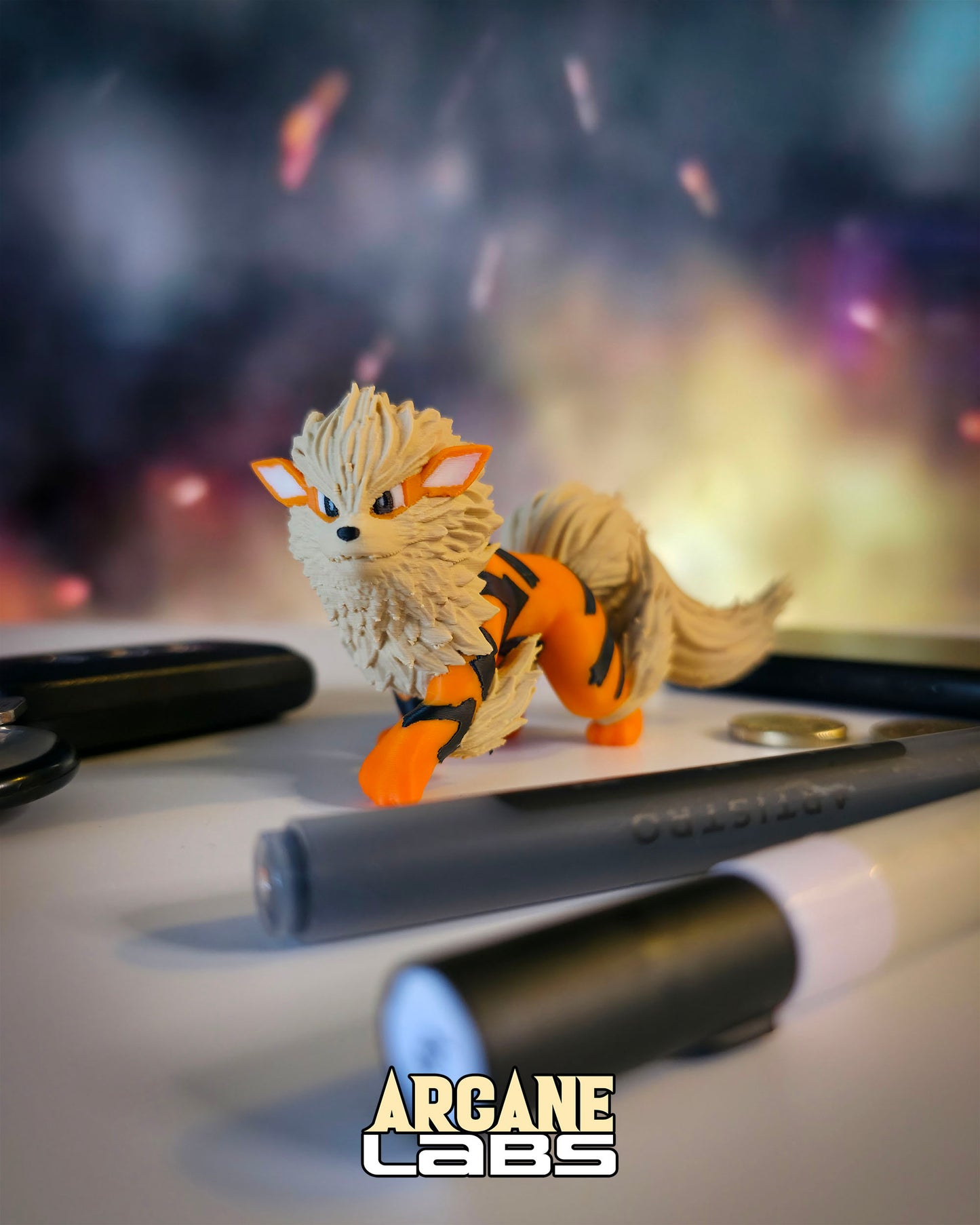 Mini Arcanine Pokémon Statue