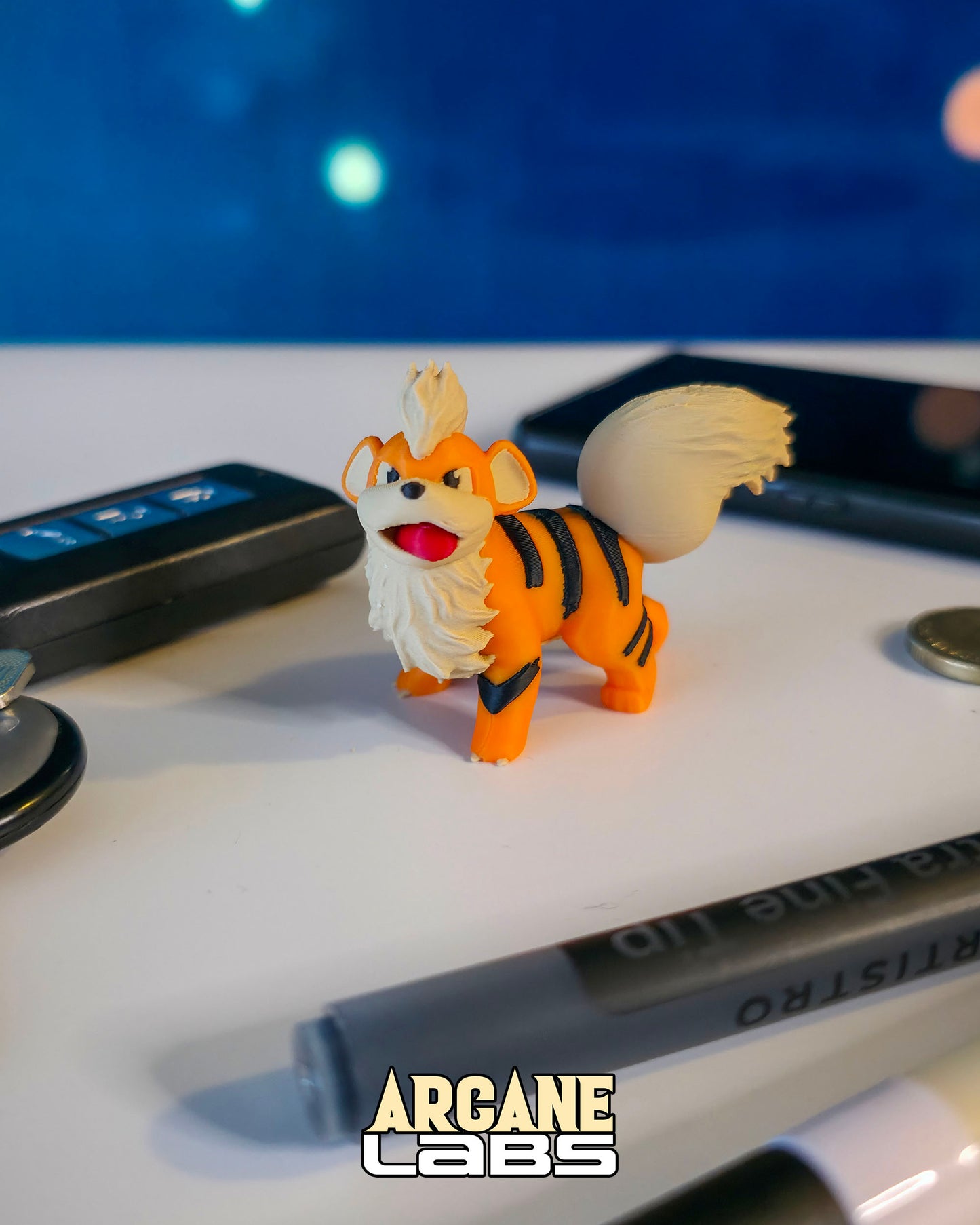 Mini Growlithe Pokémon Statue
