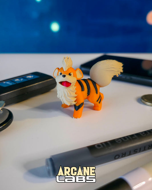 Mini Growlithe Pokémon Statue